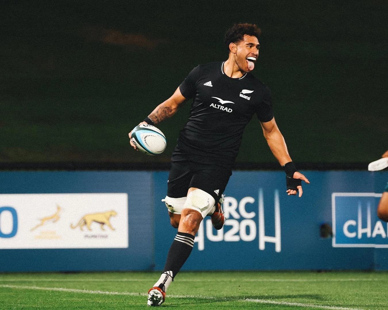 Rugby action in New Zealand U20 colours